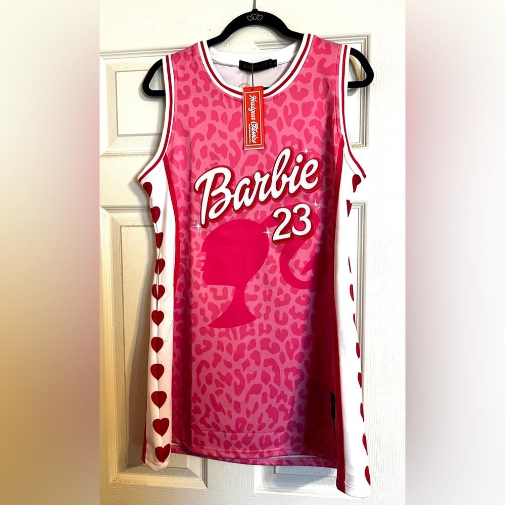 Pink Barbie Doll Jersey Dress NWT